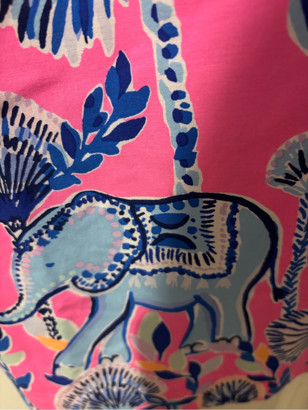Lilly Pulitzer Bal Harbour Palazzo Pant Pink Isle Slathouse Jungle Elephant L - Picture 8 of 10